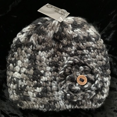 Moon Shadow Knit Beanie Hat Crochet Flower One Size s Boho Skull Cap Fleece 490610741149 eb-13380486